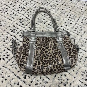 Y2K leopard print shoulder bag